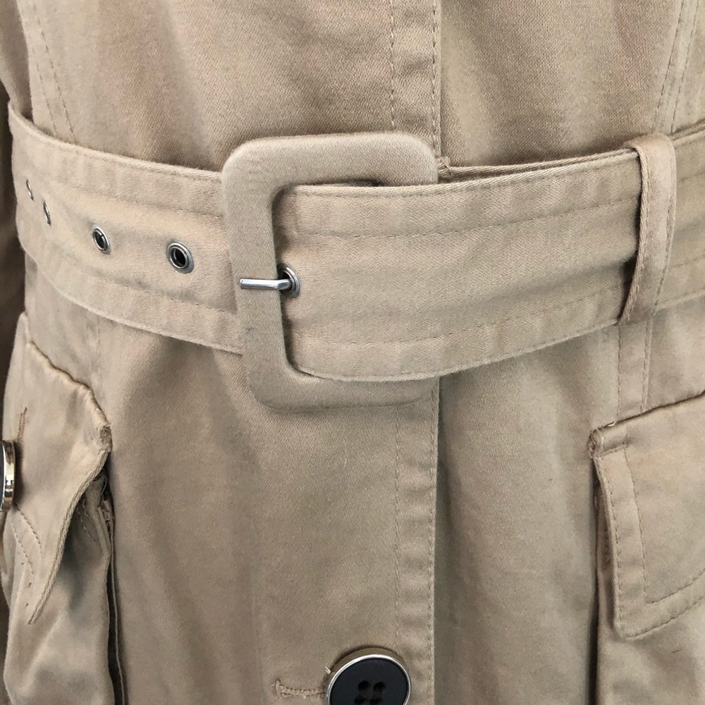 NEW YORK & COMPANY Classic Khaki Trench Coat Size M - Picture 8 of 16